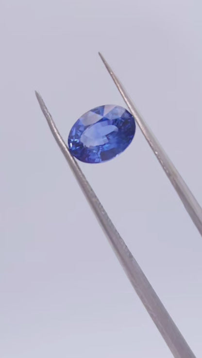 1.38ct Oval Cut Blue Sapphire