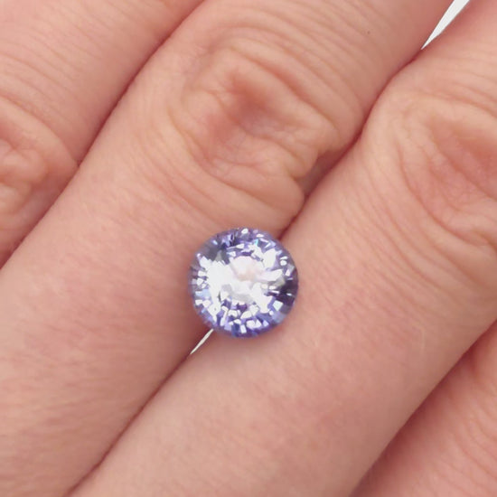 3ct lavender sapphire, round cut for engagement ring, loose gemstone