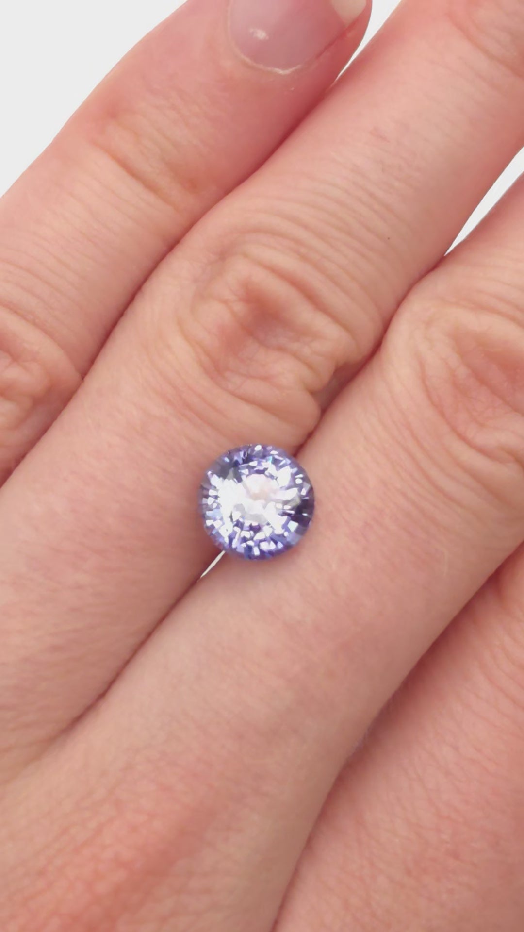 3ct lavender sapphire, round cut for engagement ring, loose gemstone