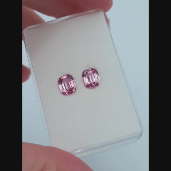 pink garnets for sale, pair of gemstones