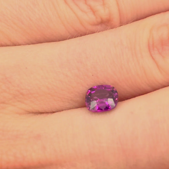 1.27ct violet wine colored sapphire, loose gemstone natural no heat