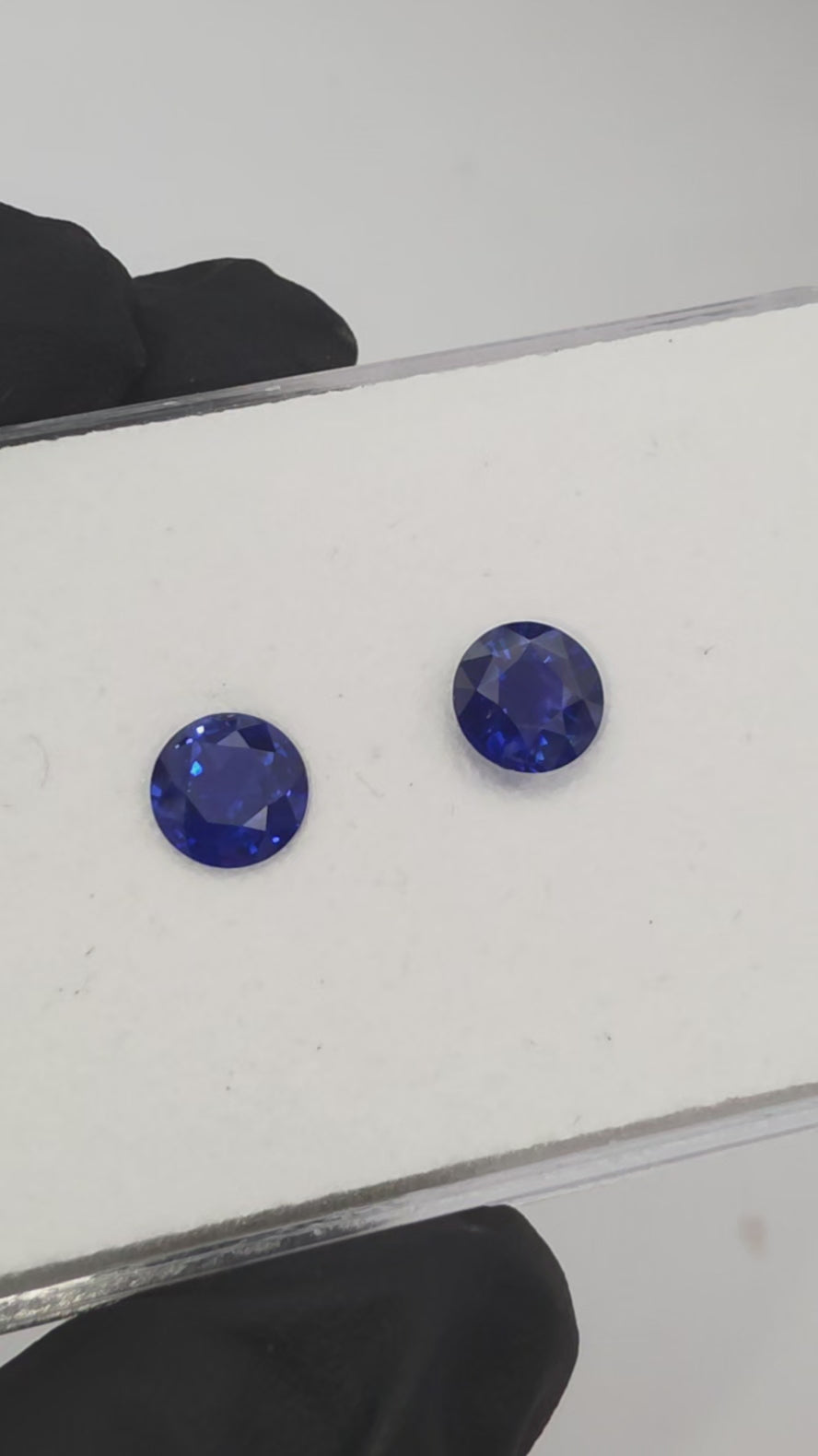 2.42ct sapphire pair, royal blue stones for sale, loose