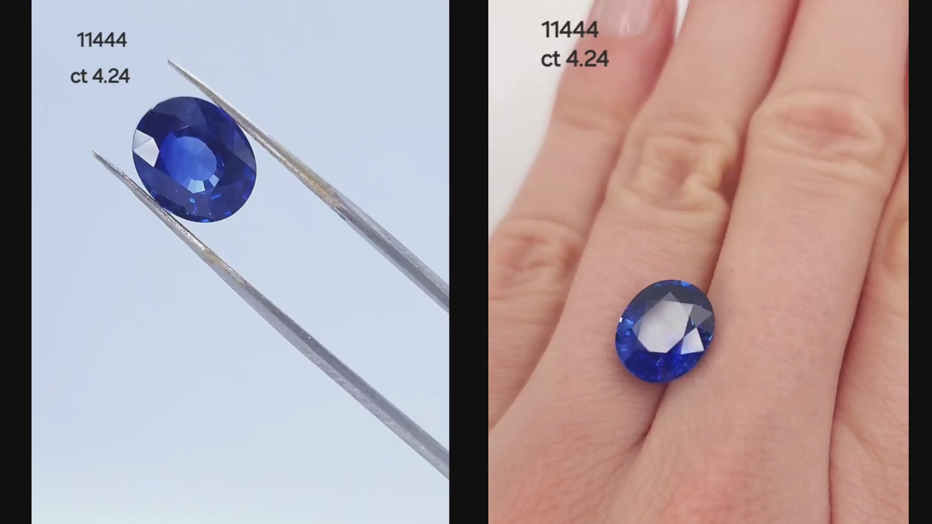 natural blue sapphire gemstones 4 carat oval cut