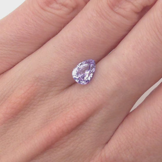 light purply pink pear cut sapphire 2cts for sale or engagement ring