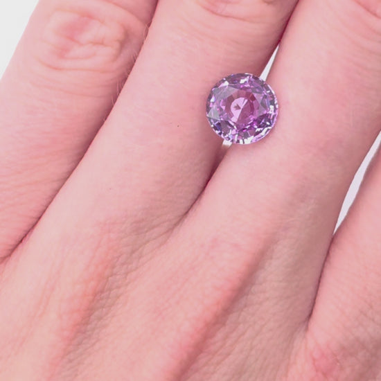 3.6ct purple sapphire round loose gemstone for jewelry