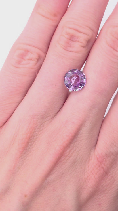 3.6ct purple sapphire round loose gemstone for jewelry