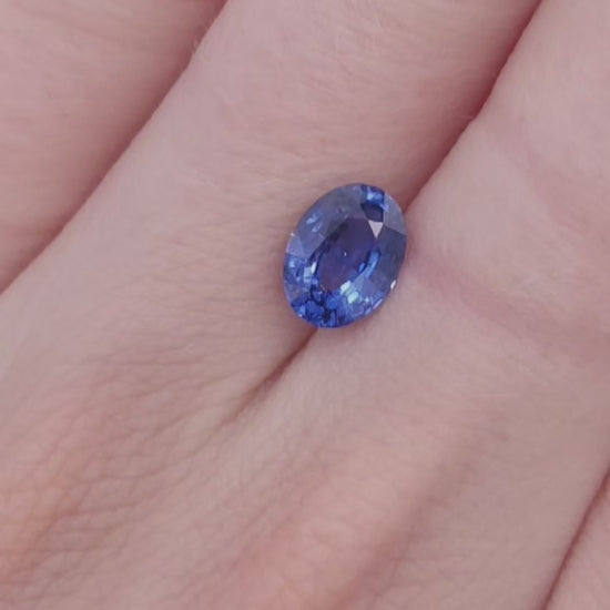 medium blue sapphire, natural for engagement ring