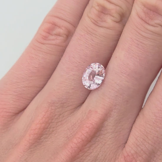 2.1ct natural no heat peach colored sapphire, oval shape for engagement ring