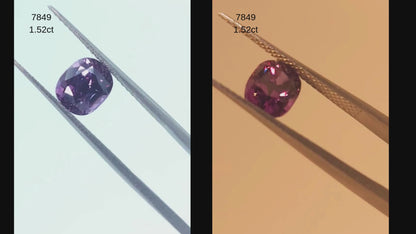 purple to blue color change garnet gemstone for sale