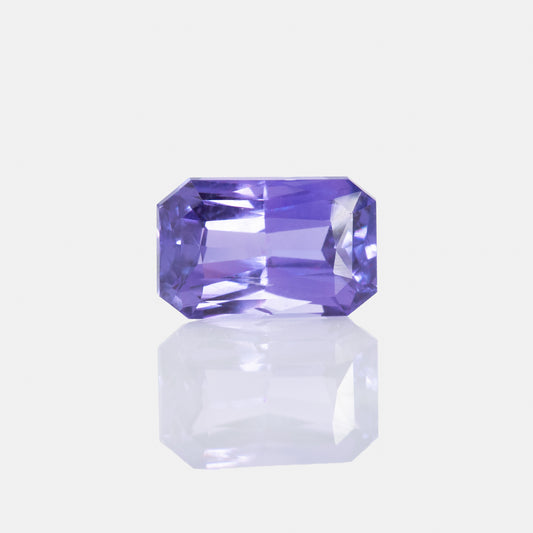 purple sapphire emerald cut for sale