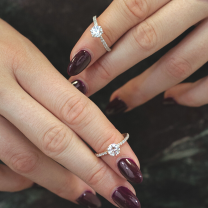1ct diamond solitaire engagement ring