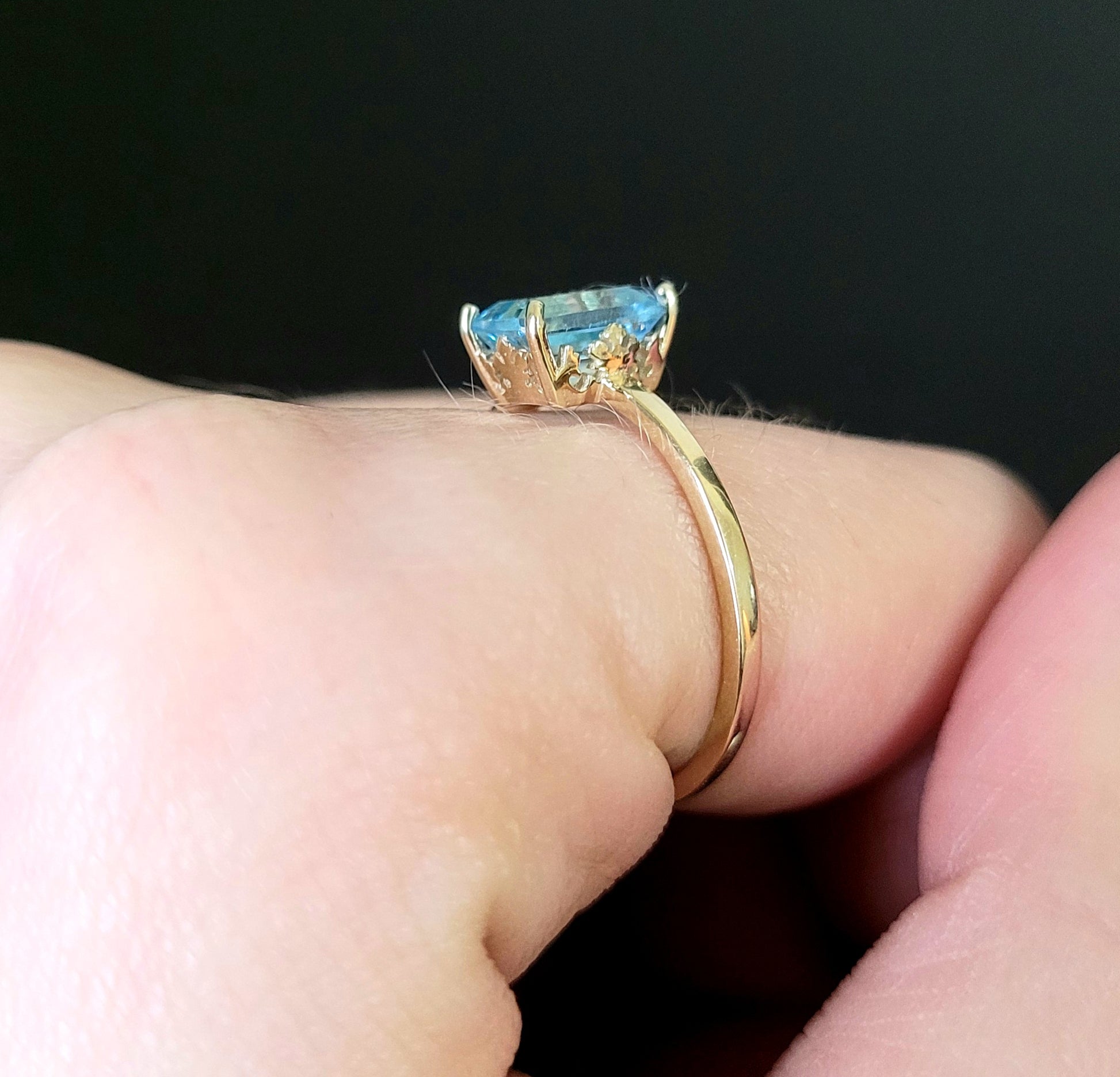 Topaz stackable cocktail ring