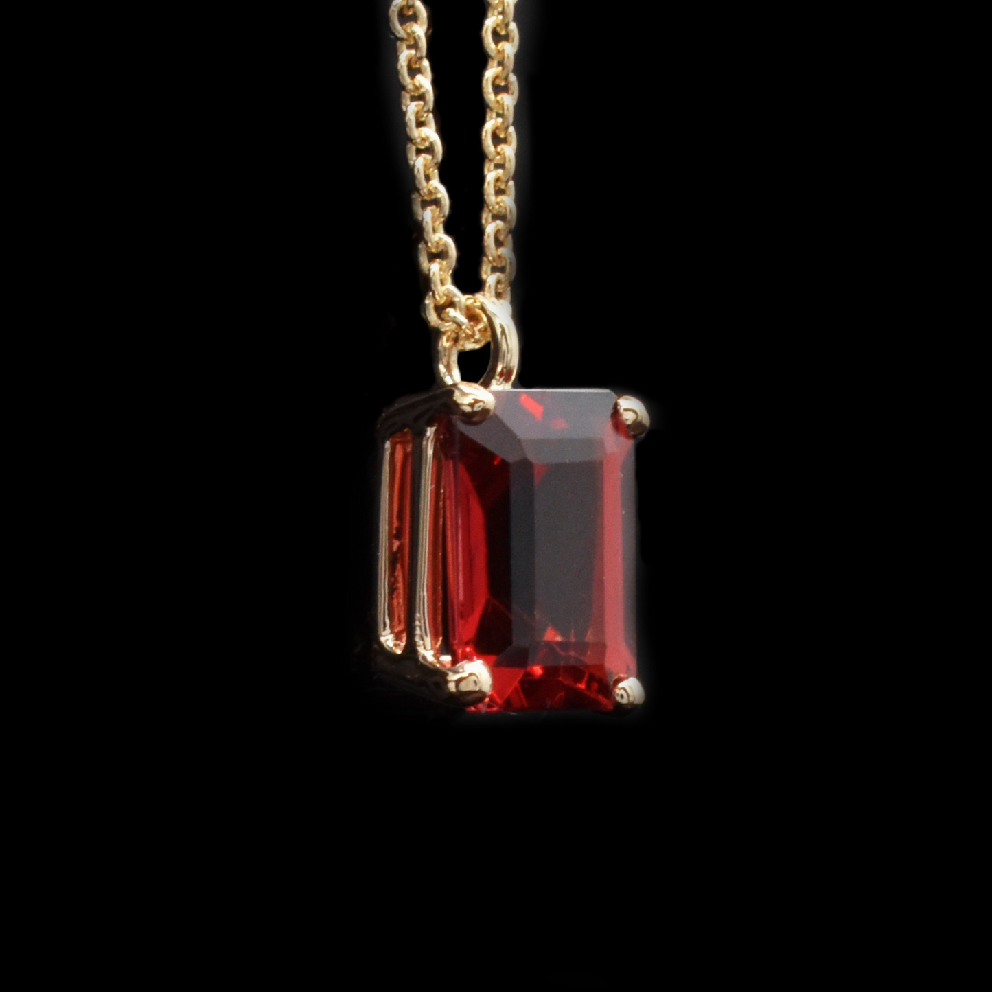 Gold Garnet Necklace