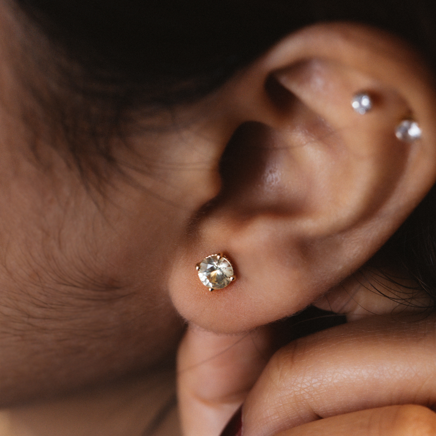 Gold and Diamond Studs