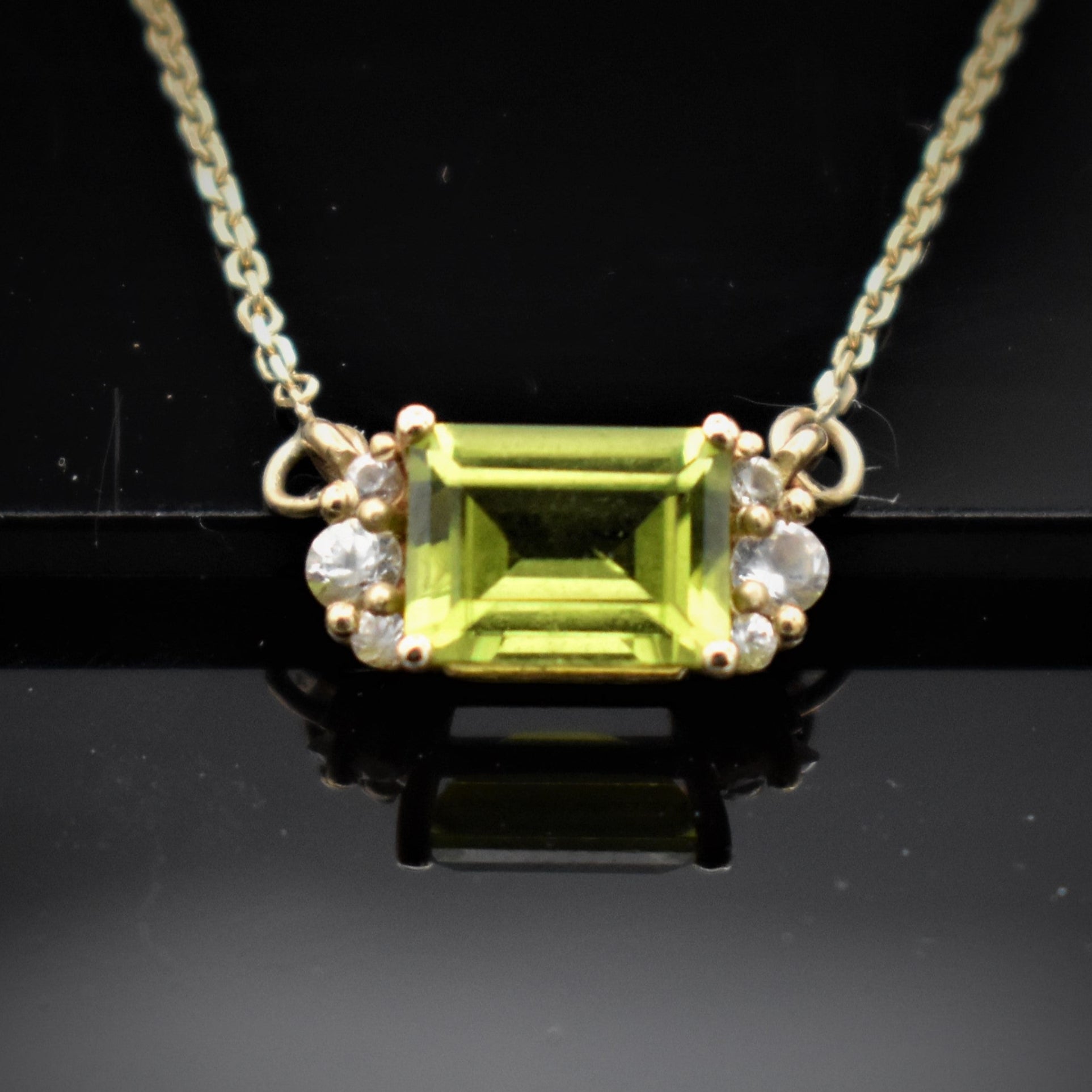 Emerald and hot sale peridot necklace