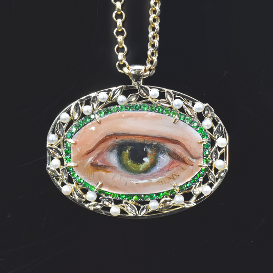 miniaturist portrait the lovers eye necklace