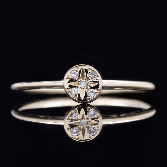 diamond circle stacking ring