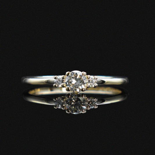 diamond ashes cremation ring 3 stone minimal classic gold momento loved one pet