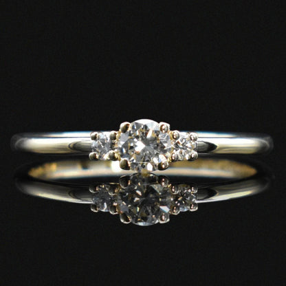 diamond ashes cremation ring 3 stone minimal classic gold momento loved one pet