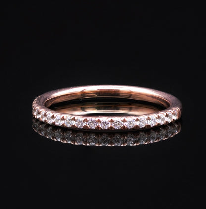Diamond wedding band for women rose gold