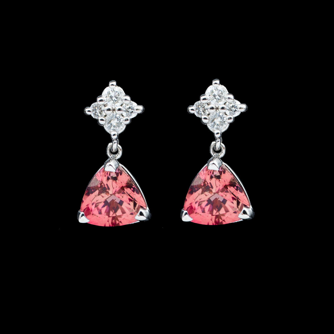 1.5ct Tourmaline and diamond Studs earrings