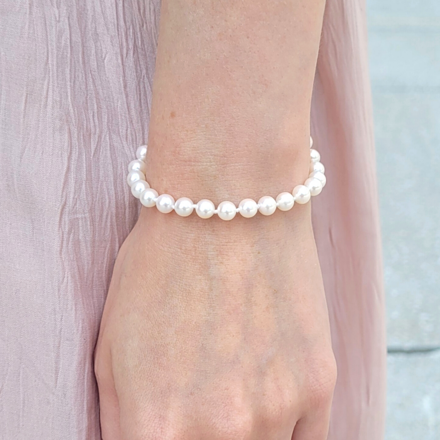 Fresh Water Pearl Bracelet With Nautical Clasp