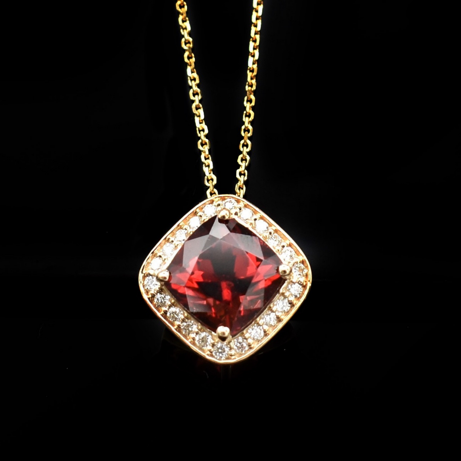 Garnet deals diamond necklace