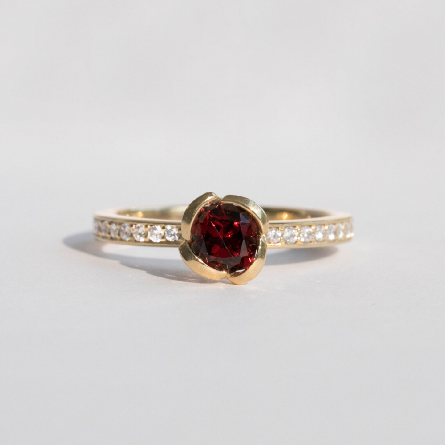 alternative garnet engagement ring