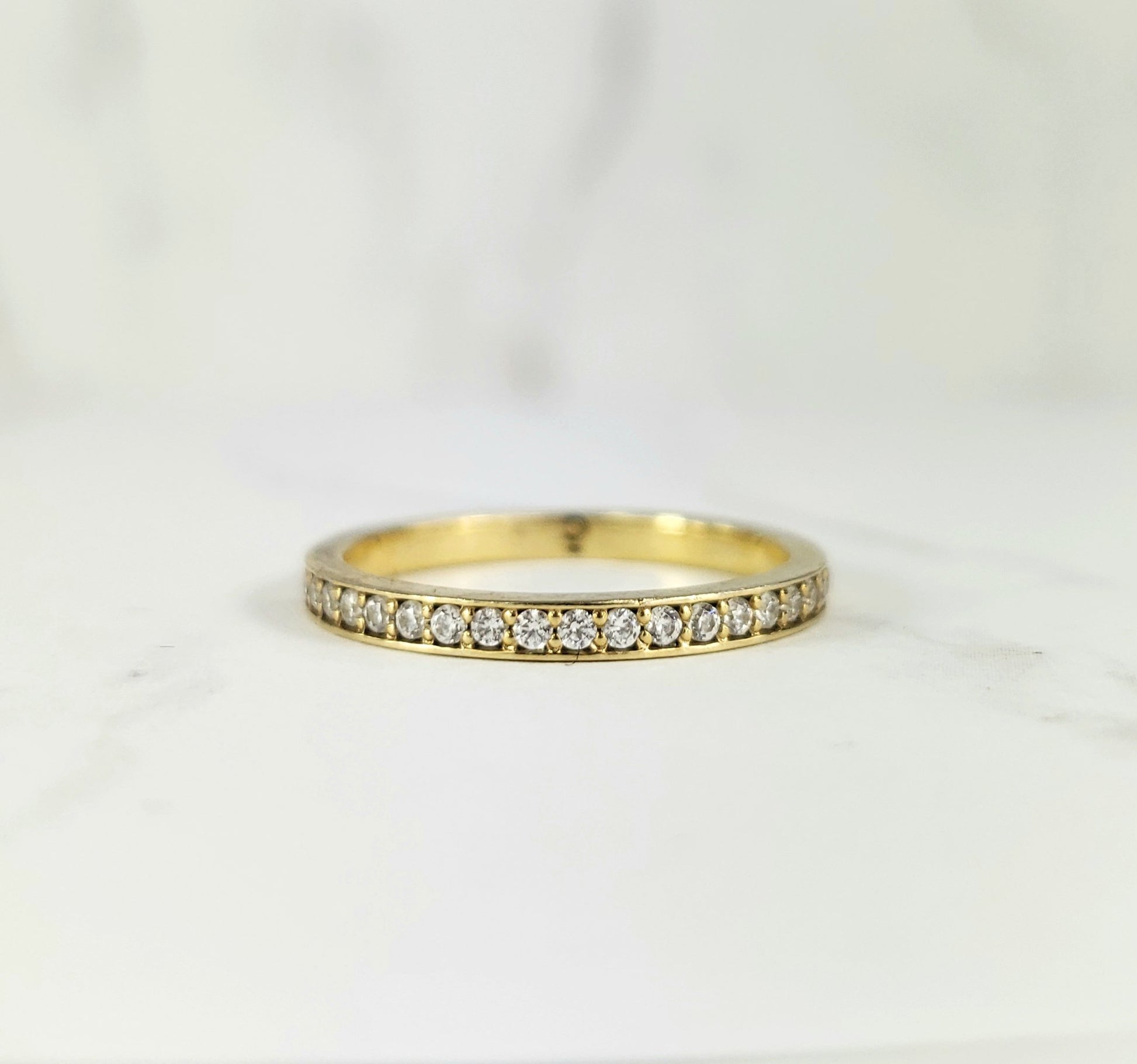 gold stackable with diamondds