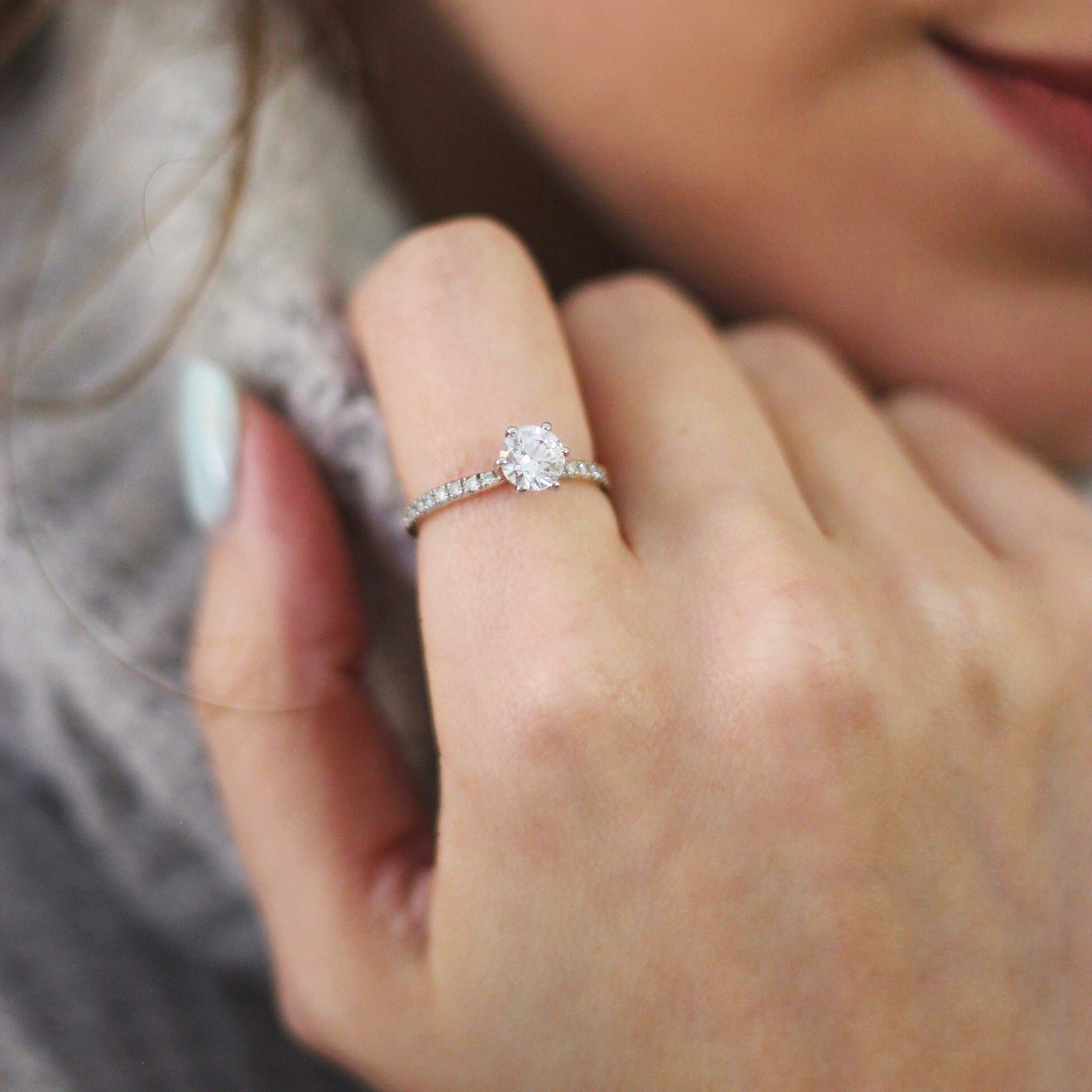 Bague fine avec online diamant