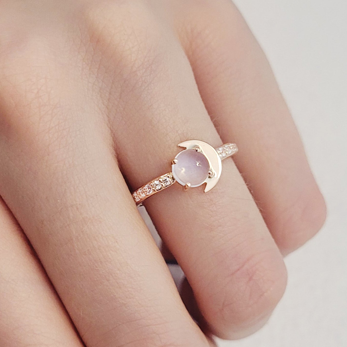 moonstone sailor moon engagement ring wedding aesthetic rose gold