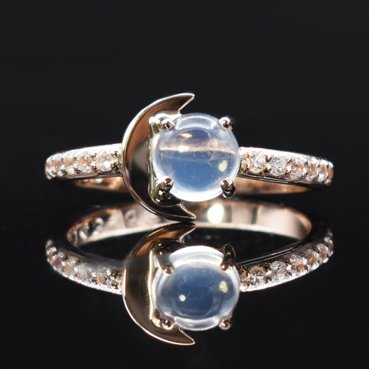 moonstone sailor moon engagement ring wedding aesthetic rose gold