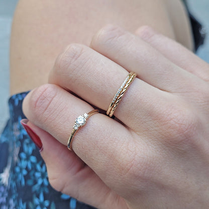twisted wedding band stackable ring jewelry