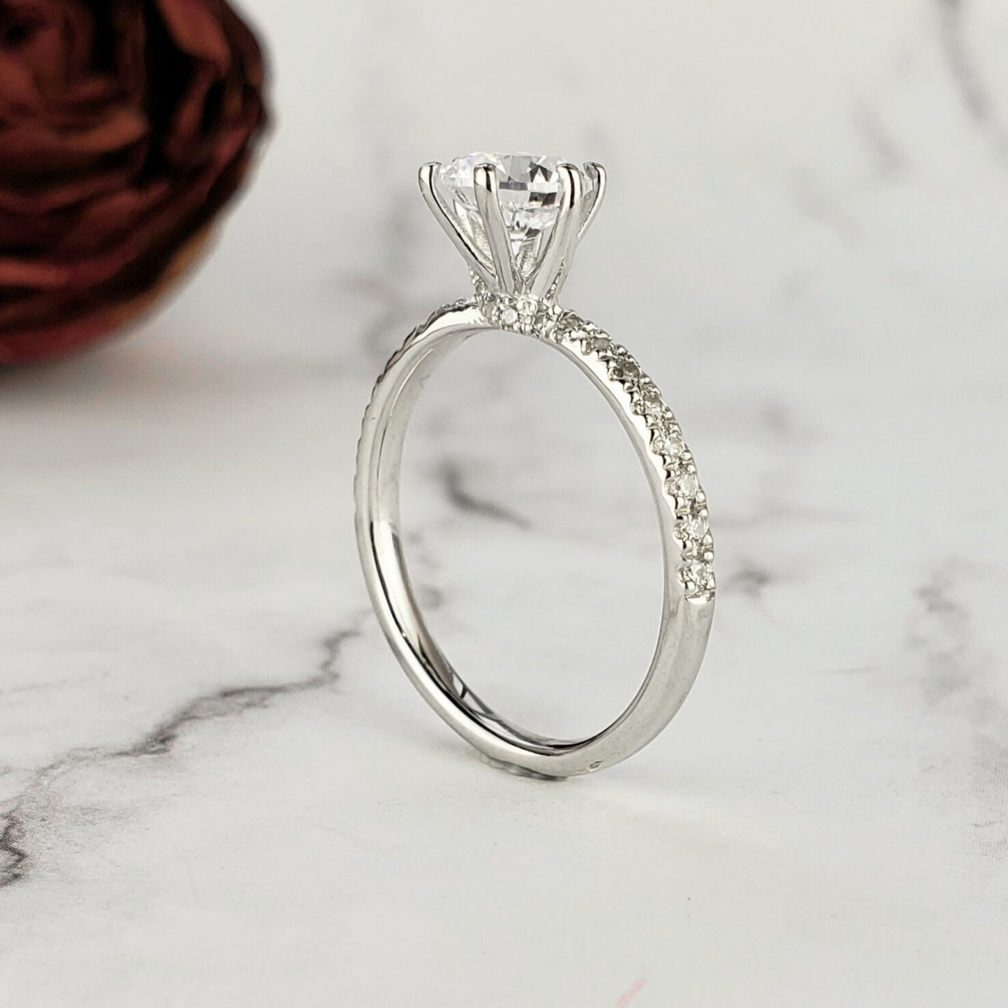 1 carat diamond twisted engagement ring